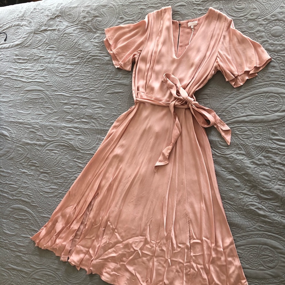 Exclusive Ghost London Pink Midi Dress